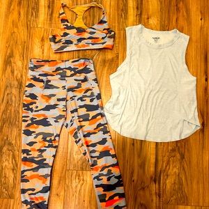 Girls Old Navy Activewear. Sports bra and shorts are size 8. Tank is size 10-12
